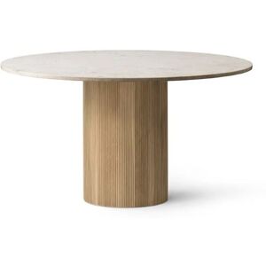 Vipp 494 Cabin Round Table Ø: 130 cm - Light Oak / Beige Marble