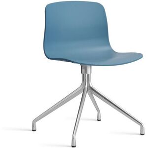 HAY AAC 10 About A Chair SH: 46 cm - Polished Aluminium/Azure Blue