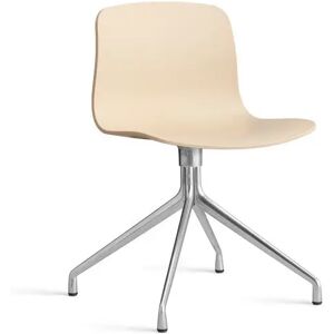 HAY AAC 10 About A Chair SH: 46 cm - Polished Aluminium/Pale Peach