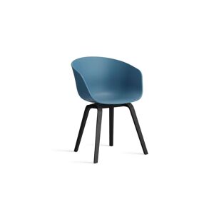 HAY AAC 22 About A Chair SH: 46 cm - Black Lacquered Oak Veneer/Azure Blue