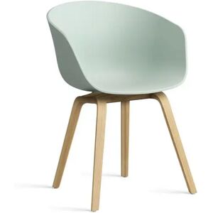 HAY AAC 22 About A Chair SH: 46 cm - Lacquered Oak Veneer/Dusty Mint