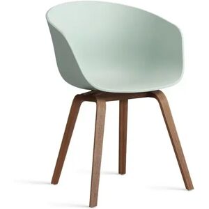 HAY AAC 22 About A Chair SH: 46 cm - Lacquered Solid Walnut/Dusty Mint