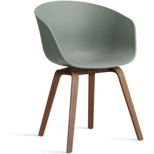 HAY AAC 22 About A Chair SH: 46 cm - Lacquered Solid Walnut/Fall Green