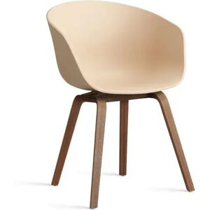 HAY AAC 22 About A Chair SH: 46 cm - Lacquered Solid Walnut/Pale Peach