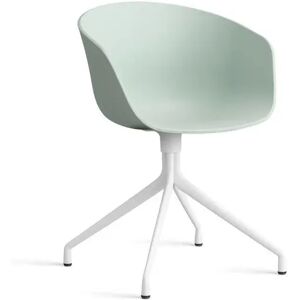 HAY AAC 20 About A Chair SH: 46 cm - White Powder Coated Aluminium/Dusty Mint