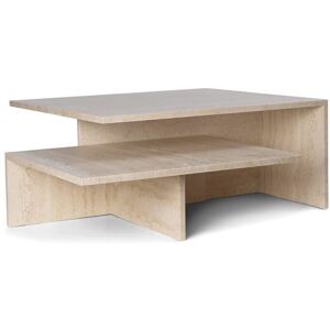 Ferm Living Distinct Grande Duo Sofabord 133x70 cm - Travertine