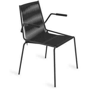 Thorup Copenhagen Noel Chair W.Armrest SH: 46 cm - Sort/Sort