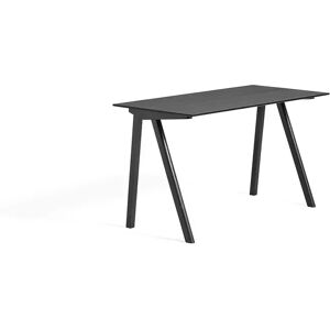 HAY CPH 90 Desk 130x65x74 cm - Black Lacquered Solid Oak/Black Linoleum