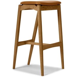 Sibast Furniture No 7 Barstol Lav H: 65 cm - Eg Natur Olie/Cognac Læder