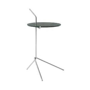 &Tradition Halten SH9 Side Table H: 65,7 cm - Polished Stainless Steel/Verde Guatemala Marble