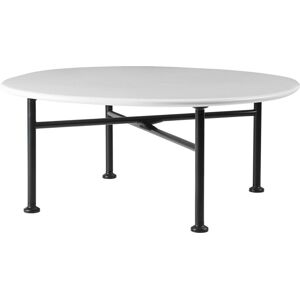 GUBI Carmel Coffee Table 75x75 cm - Clam White/Black Semi Matt