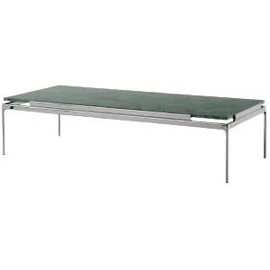 &Tradition Sett LN12 Coffee Table 140x60 cm - Dark Chrome Frame/Verde Guatamala Marble