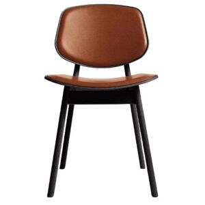 Ro Collection Pandora Spisebordsstol Sæde- og rygpolstret SH: 44,4 cm - Black Lacquered Oak/Standard Calvados