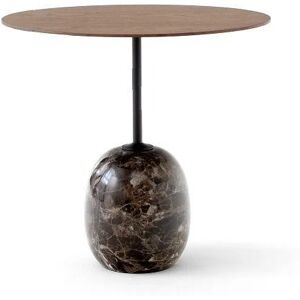 &Tradition Lato Coffee Table LN9 Ø: 50 cm - Walnut / Emparador Marble