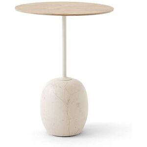 &Tradition Lato Coffee Table LN8 Ø: 40 cm - Lacquered Oak / Crema Diva Marble