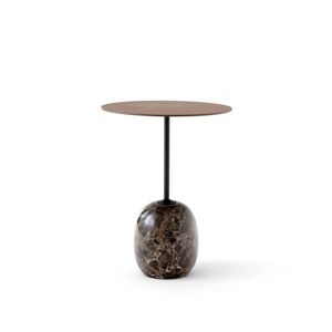 &Tradition Lato Coffee Table LN8 Ø: 40 cm - Walnut / Emparador Marble