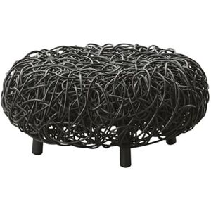 Cane-line Indoor Loop Fodskammel Ø: 50 cm - Black Rattan