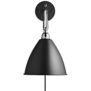 GUBI Bestlite BL7 Wall Lamp Ø:16 cm Chrome Base - Black skærm