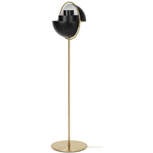 GUBI Multi-Lite gulvlampe Brass base - Soft Black skærm