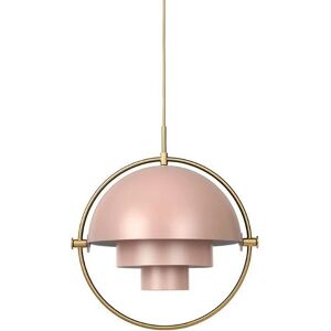 GUBI Multi-Lite pendel Ø:36 cm Brass base - Rose Dust skærm