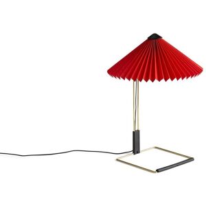 HAY Matin Table Lamp Small H: 38 cm - Bright Red / Brass