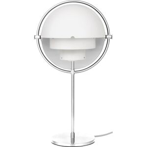 GUBI Multi-Lite bordlampe Ø:24 cm Chrome base - White Semi Matt skærm