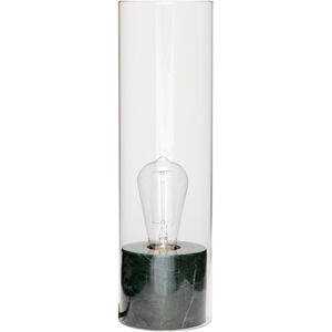 Hübsch Bordlampe H:40 cm Ø:12 cm Grøn - Marmor/Glas