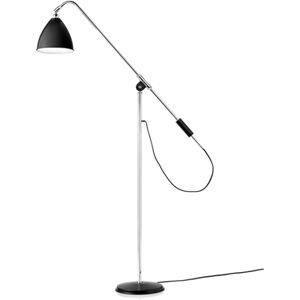 GUBI Bestlite BL4 Floor Lamp Ø:21 cm M Chrome Base - Black skærm