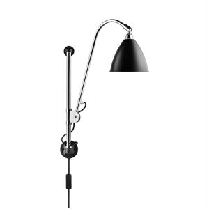 GUBI Bestlite BL5 Wall Lamp Ø:16 cm Chrome Base - Black semi matt skærm