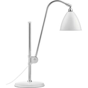 GUBI Bestlite BL1 Table Lamp Ø:16 cm Chrome Base - Matt White skærm