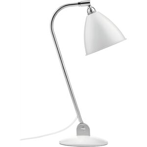 GUBI Bestlite BL2 Table Lamp Ø:16 cm Chrome Base - Matt White skærm