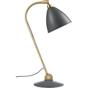 GUBI Bestlite BL2 Table Lamp Ø:16 cm Brass base - Grey skærm