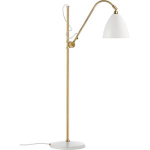 GUBI Bestlite BL3 Floor Lamp Ø:21cm M Brass base - Matt White skærm