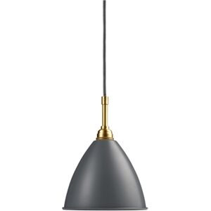 GUBI Bestlite BL9 Pendant Ø:16 cm Brass base - Grey skærm