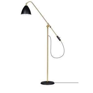 GUBI Bestlite BL4 Floor Lamp Ø:21 cm M Brass base - Charcoal Black skærm