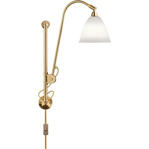 GUBI Bestlite BL5 Wall Lamp Ø:16 cm Brass base - Bone China skærm