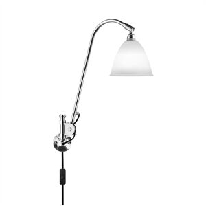 GUBI Bestlite BL6 Wall Lamp Ø:16 cm Chrome Base - Bone China skærm