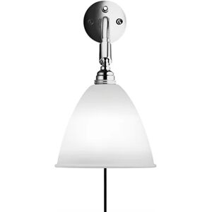 GUBI Bestlite BL7 Wall Lamp Ø:16 cm Chrome Base - Bone China skærm