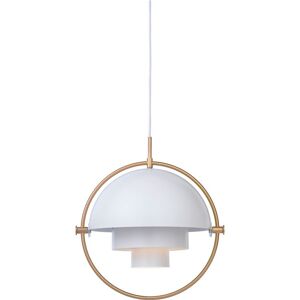 GUBI Multi-Lite pendel Ø:36 cm Brass base - White skærm