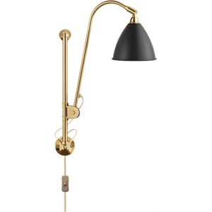 GUBI Bestlite BL5 Wall Lamp Ø:16 cm All Brass base - Charcoal Black skærm