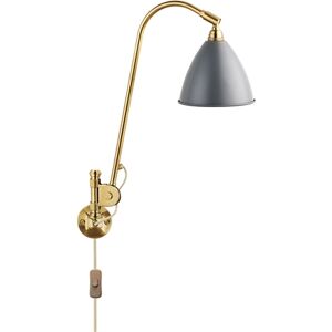 GUBI Bestlite BL6 Wall Lamp Ø:16 cm All Brass base - Grey skærm