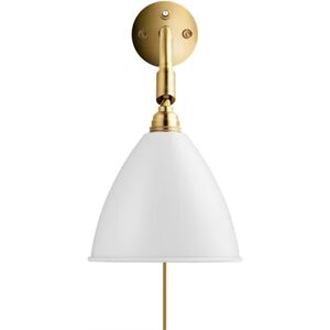 GUBI Bestlite BL7 Wall Lamp Ø:16 cm All Brass base - Matt White skærm