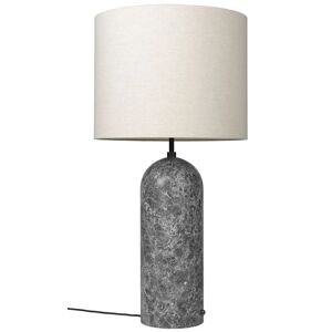 GUBI Gravity Floor Lamp XL Low H: 120 cm - Grey Marble/Canvas