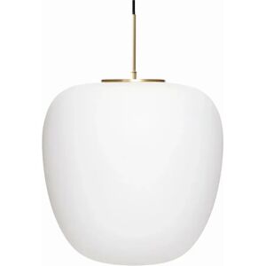 Hübsch Muse Pendant Ø: 40cm - Hvidt Glas/Messing Top OUTLET