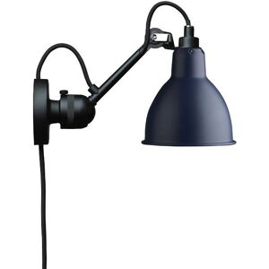 DCW Editions Lampe Gras N304CA Væglampe Rund m. Ledning H: 14cm - Sort/Blå