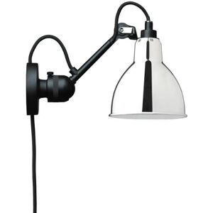 DCW Editions Lampe Gras N304CA Væglampe Rund m. Ledning H: 14cm - Sort/Krom