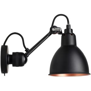 DCW Editions Lampe Gras N304SW Væglampe Rund m. Afbryder H: 14cm - Sort/Sort/Kobber