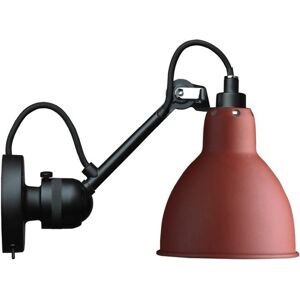 DCW Editions Lampe Gras N304SW Væglampe Rund m. Afbryder H: 14cm - Sort/Rød