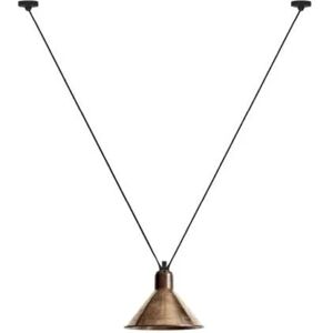 DCW Editions Lampe Gras N323 XL Pendel Konisk Les Acrobates De Gras H: 300cm - Sort/Rå Kobber/Hvid