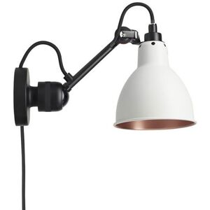 DCW Editions Lampe Gras N304CA Væglampe Rund m. Ledning H: 14cm - Sort/Hvid/Kobber